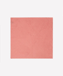 Pink & Neutral Polka Dot Silk Pocket Square