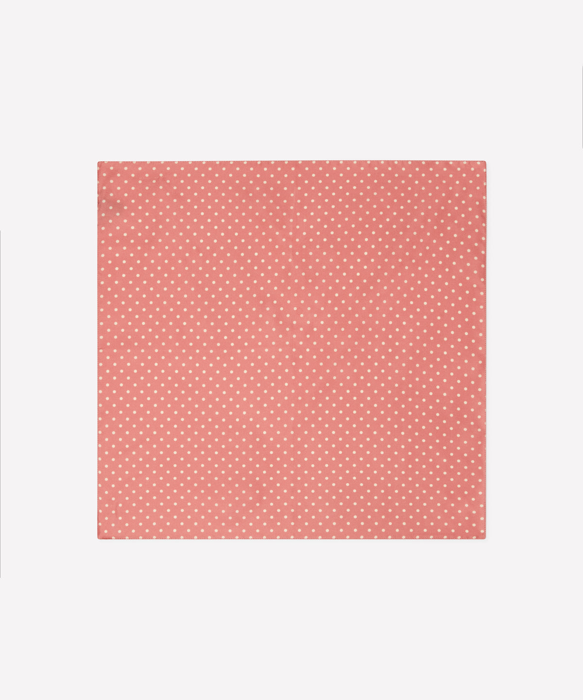 Pink & Neutral Polka Dot Silk Pocket Square