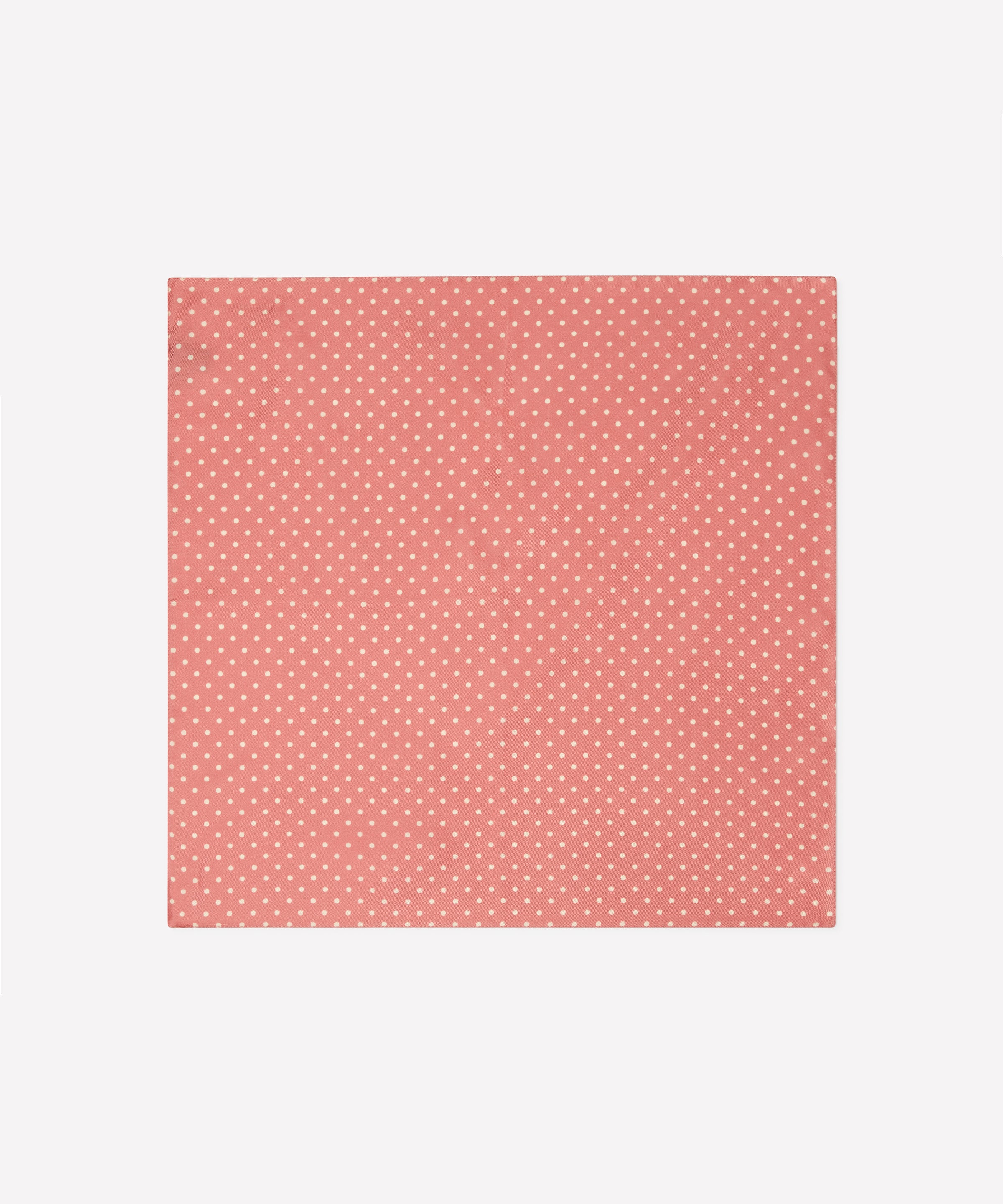 Pink & Neutral Polka Dot Silk Pocket Square