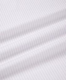 White & Purple Tailored Fit Broken Twill Stripe Formal Shirt