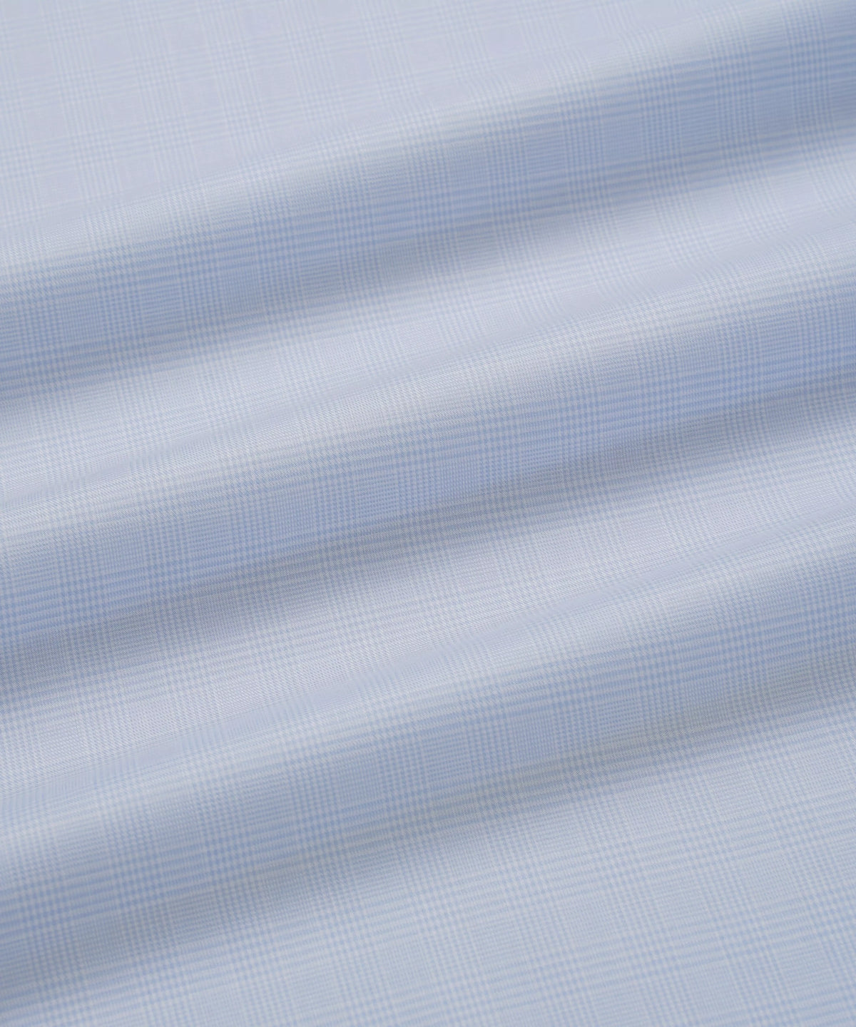 Pale Blue & White Slim Fit Small POW Check Formal Shirt