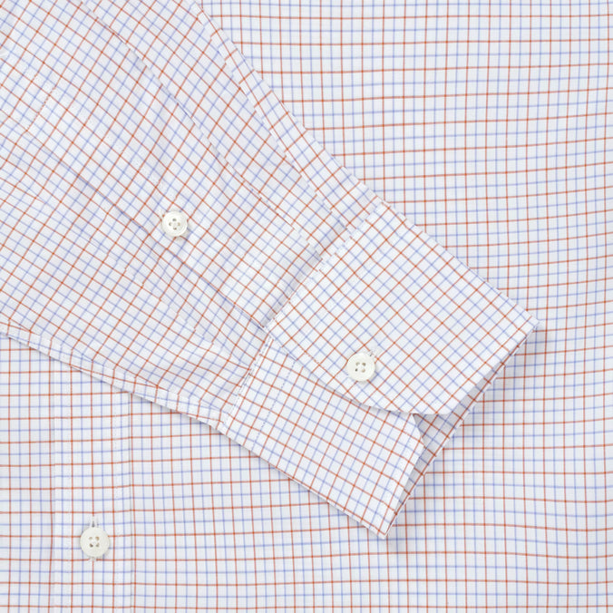 White & Multi Slim Fit Tattersall Check Formal Shirt