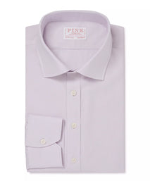 Pale Pink Tailored Fit Micro Check Formal Shirt