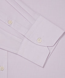 Pale Pink Tailored Fit Micro Check Formal Shirt