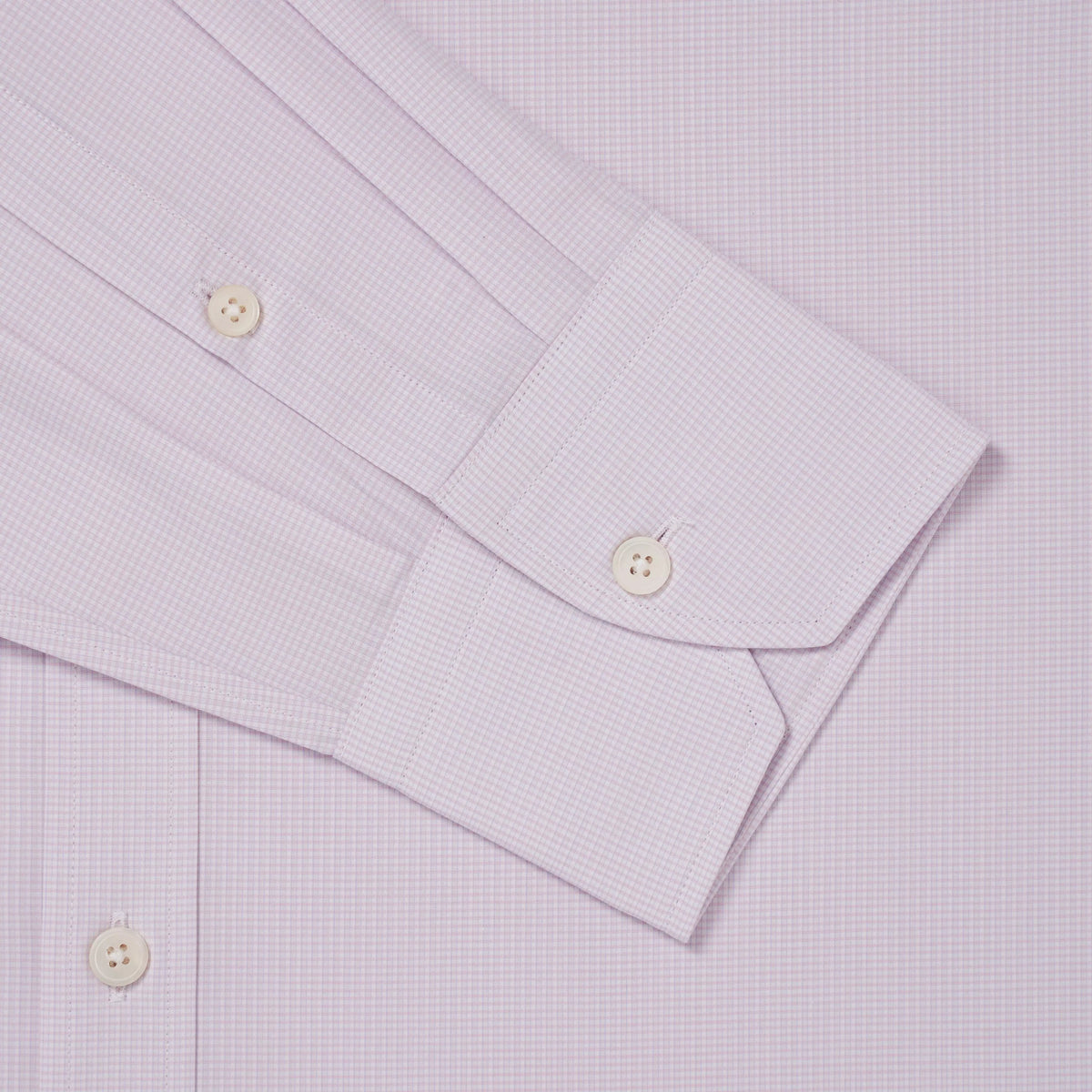 Pale Pink Tailored Fit Micro Check Formal Shirt