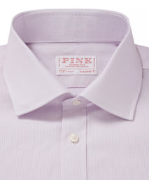 Pale Pink Tailored Fit Micro Check Formal Shirt