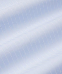 Pale Blue & White Tailored Fit Poplin Stripe Formal Shirt