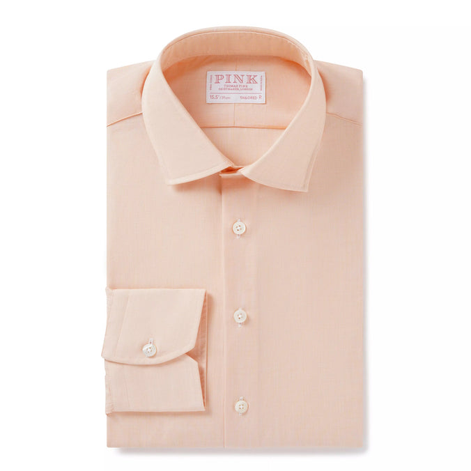 Orange Tailored Fit End On End Formal Shirt