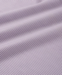 Purple & White Slim Fit Piumino Twill Stripe Formal Shirt