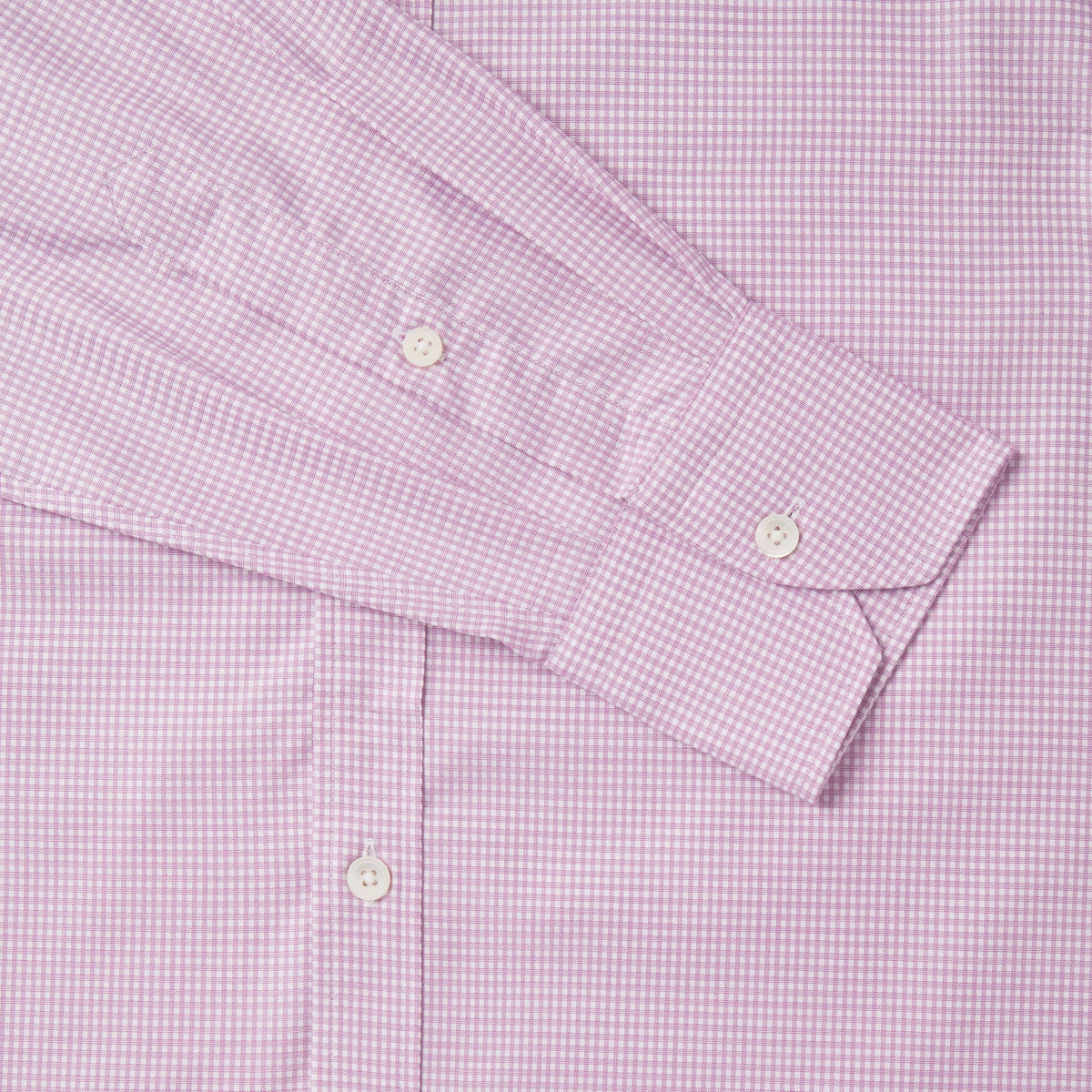 Pale Pink & White Classic Fit Micro Check Formal Shirt