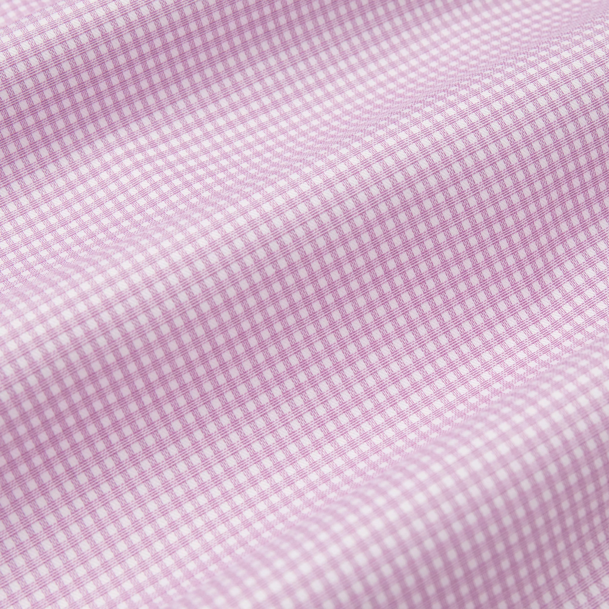 Pale Pink & White Classic Fit Micro Check Formal Shirt