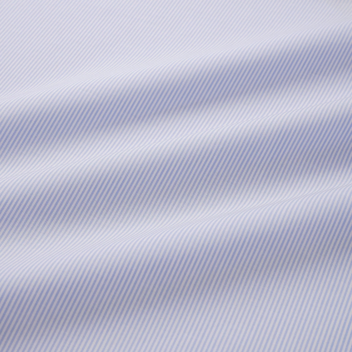 Sapphire Blue & White Slim Fit Double Cuff Panama Thin Stripe Formal Shirt