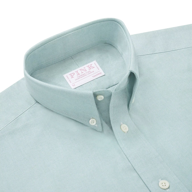 Teal Green Tailored Fit Button Down Smart Casual American Oxford Shirt