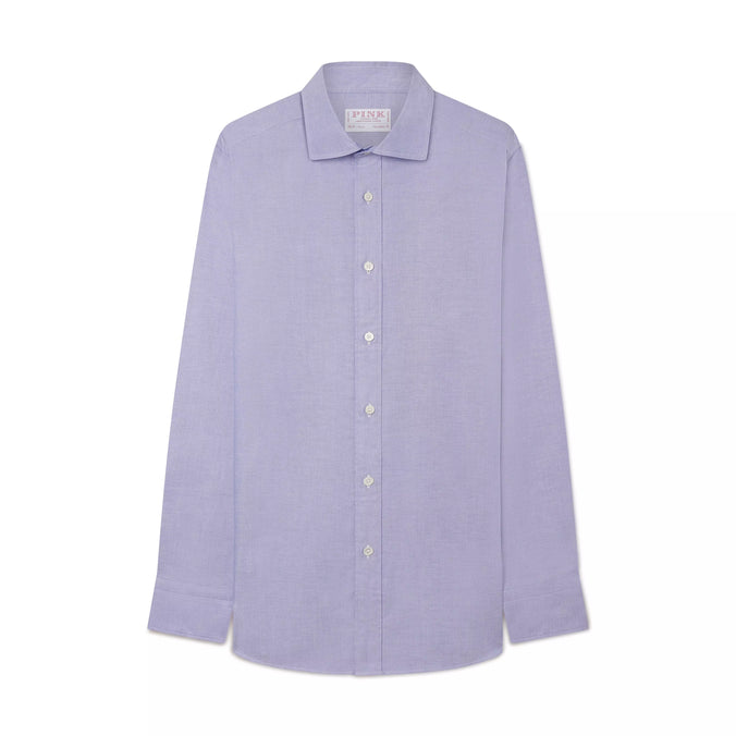 Blue Tailored Fit Smart Casual Open Weave Oxford Shirt