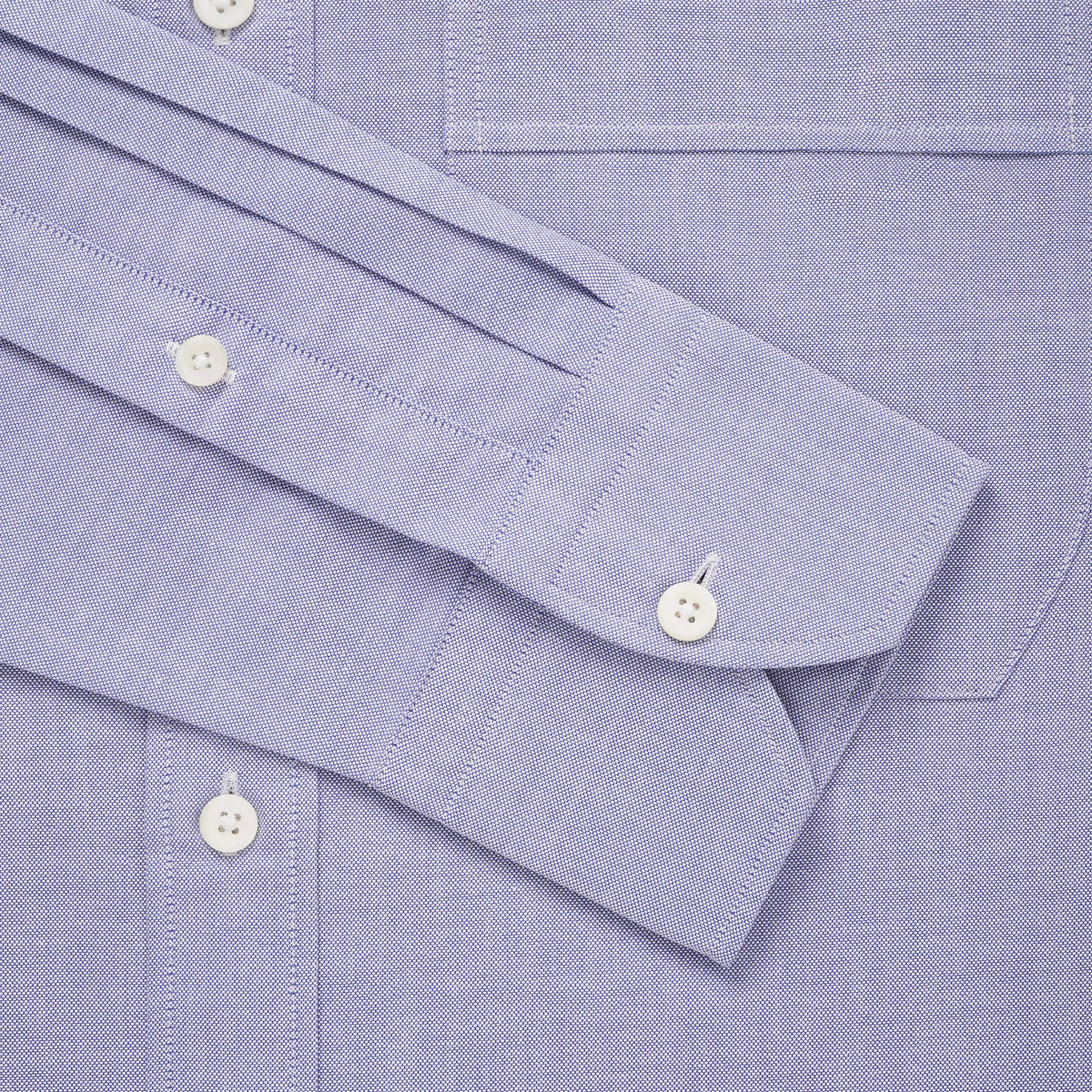 Blue Slim Fit Smart Casual Button Down Open Weave Oxford Shirt