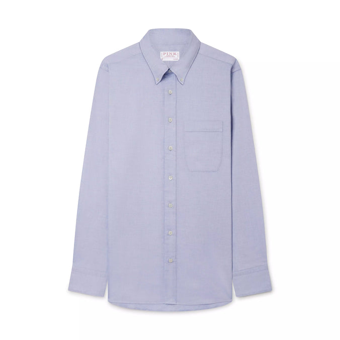 Pale Blue Classic Fit Smart Casual Button Down Fine Oxford Shirt