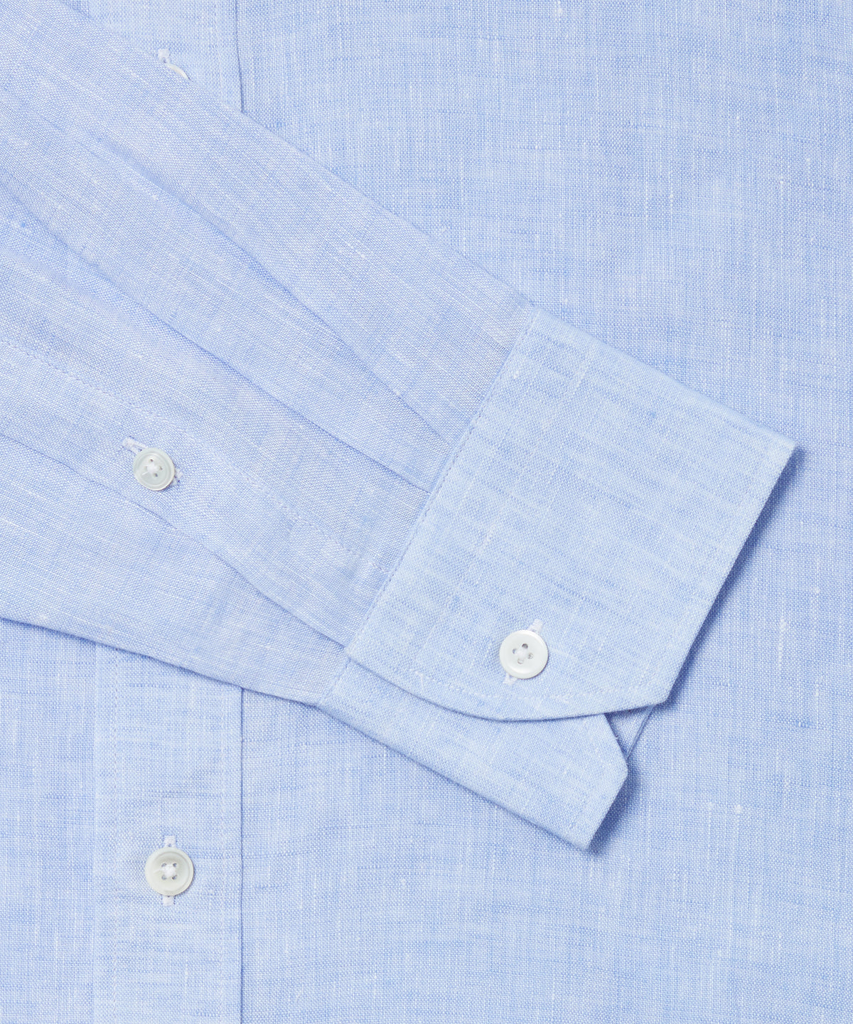 Pale Blue Slim Fit Essential Linen Formal Shirt
