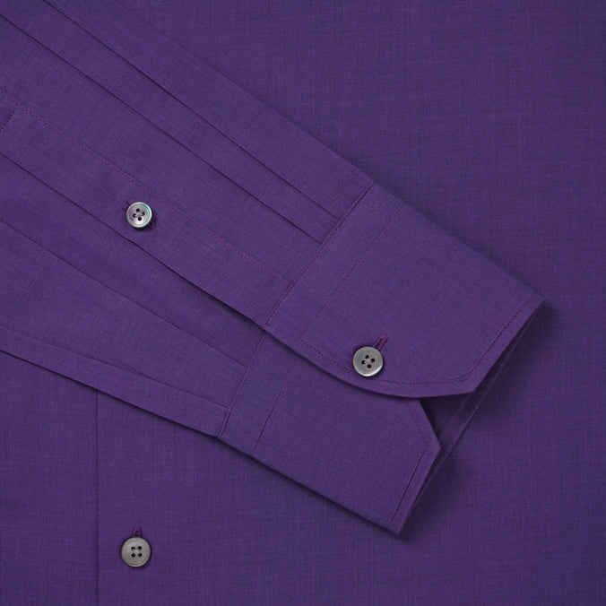 Purple Slim Fit Lightweight End on End Formal Shirt