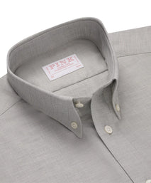 Pale Green Slim Fit Smart Casual Cotton Linen Slub Shirt